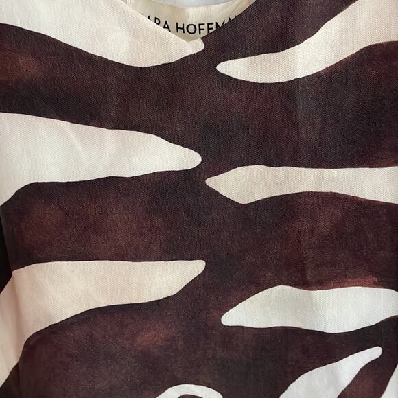 Mara Hoffman Zebra Tank Top Cream Brown Multi - Picture 7 of 16